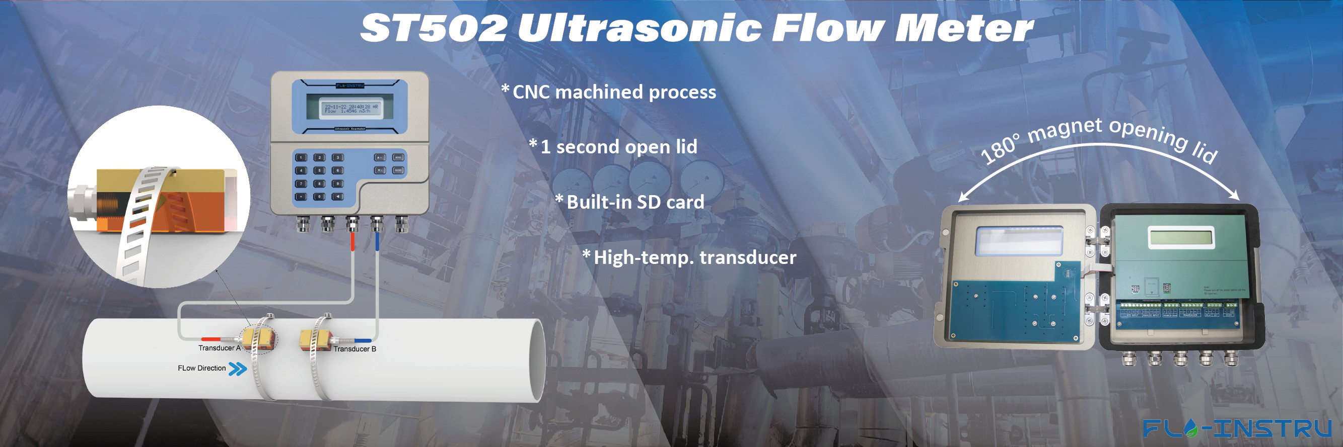 คุณภาพ เครื่องวัดกระแส ultrasonic โรงงาน